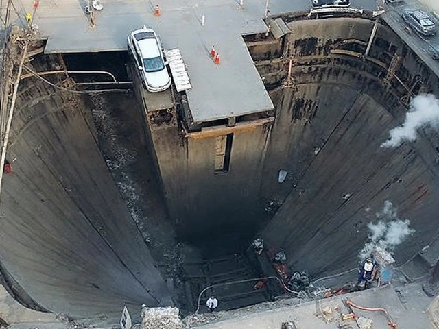 Bangkok sinkhole rips open road, swallows vehicles – workers forced to flee as crater collapses